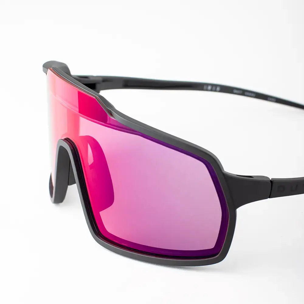 Out Of Bot 2 Fietsbril Zwart met IRID Rood Lens