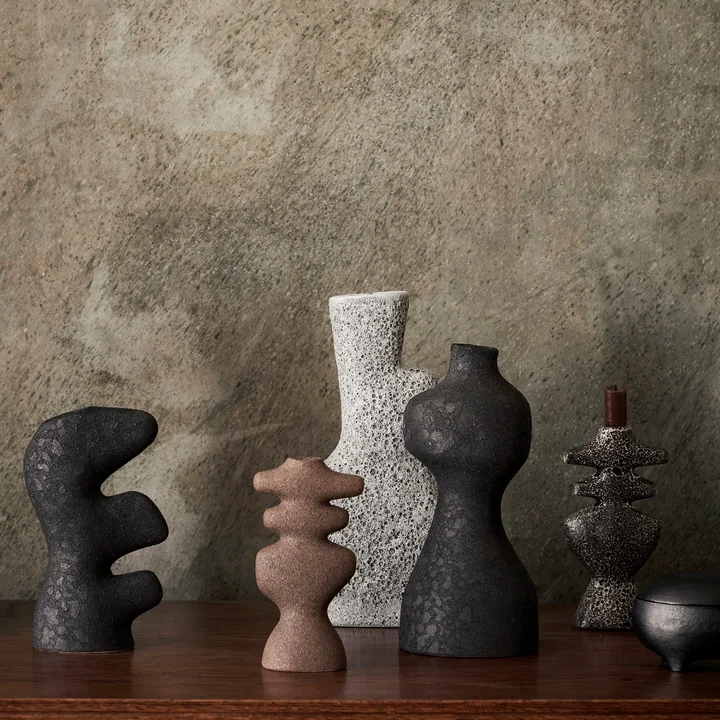 Ferm Living - Yara Kerzenständer M, grey pumice