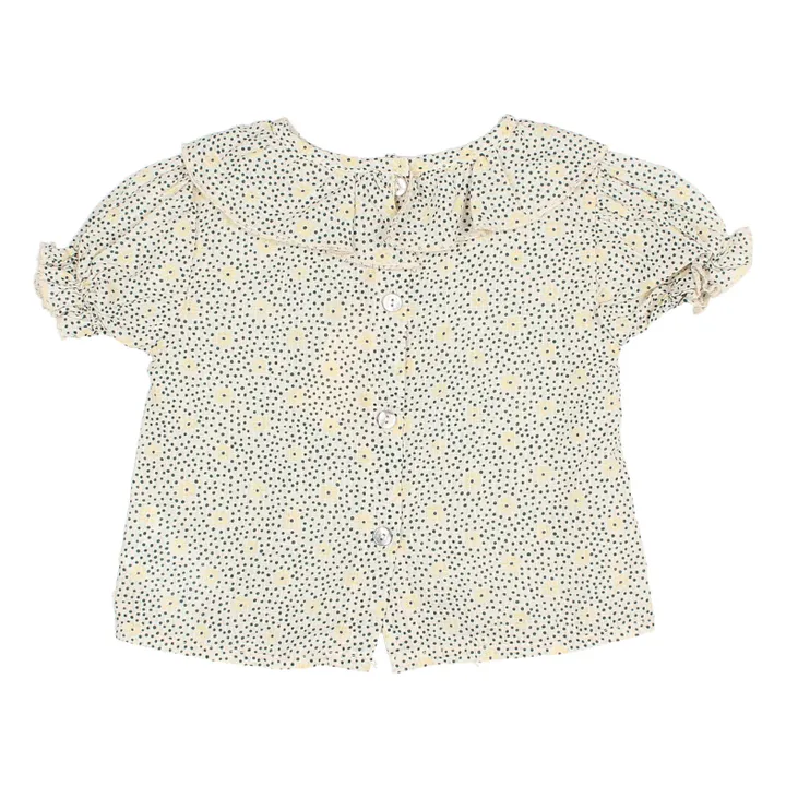 Búho Blouse Manches Ballons Fleurie | Ecru