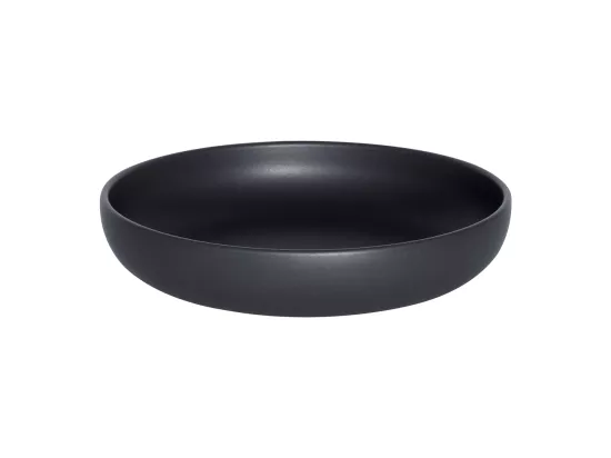 Assiette creuse Uno noir 22 cm (lot de 6)