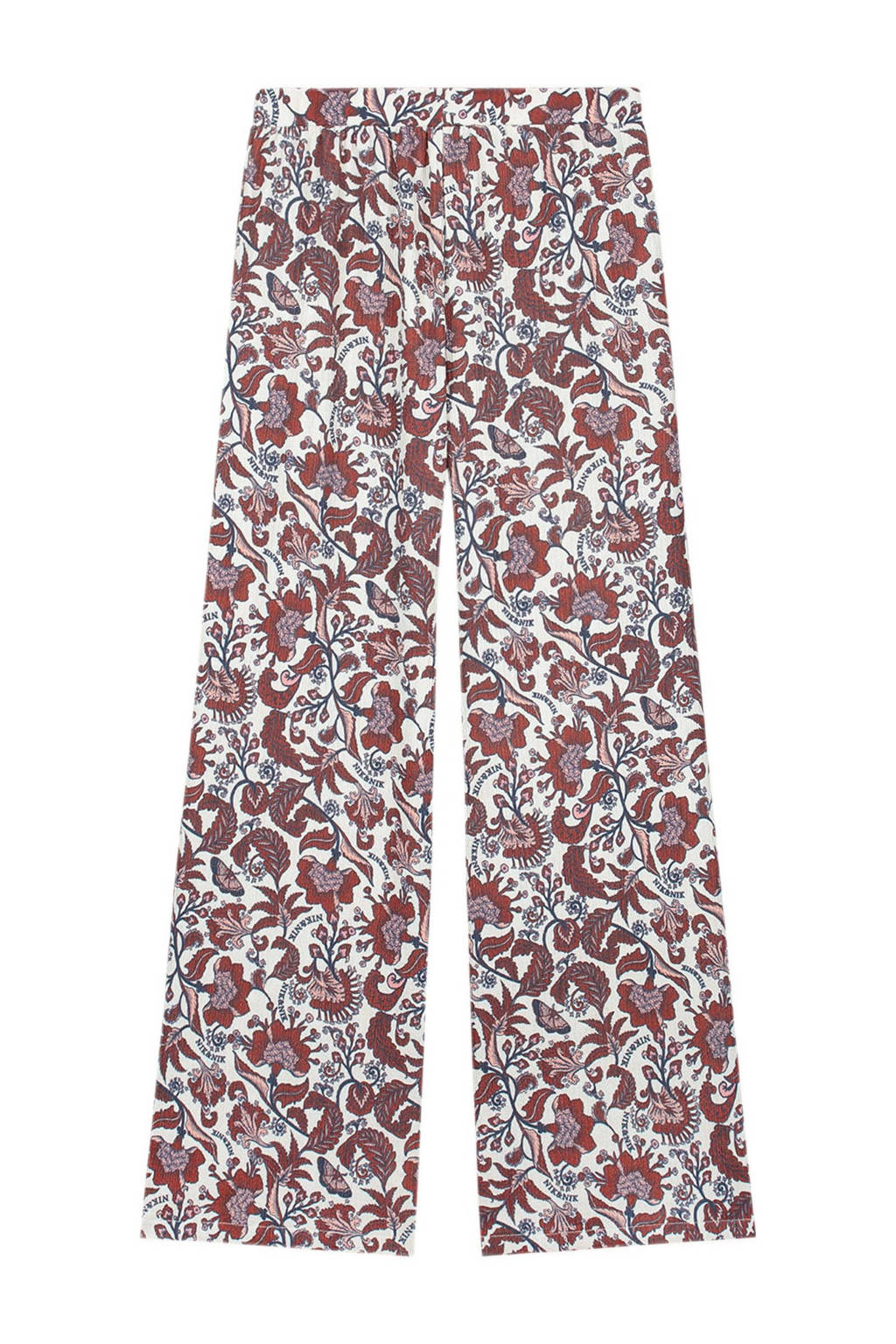 NIK&NIK broek Bianca met all over print rood/wit