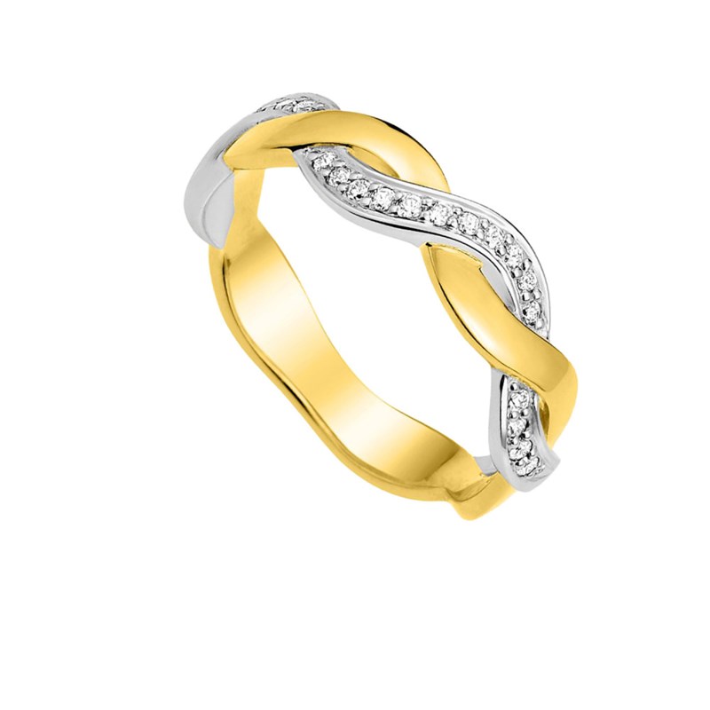 Bague Femme - Or 18 Carats - Diamant 0.11 Carats