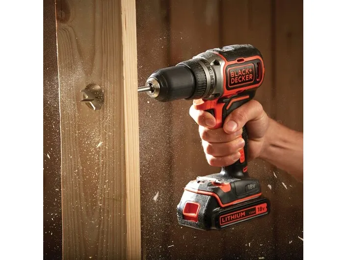 Black & Decker BL186KB-QW, Pistolgreb boremaskine, Børstefri, 1650 rpm, 2,5 cm, 410 rpm, 52 Nm