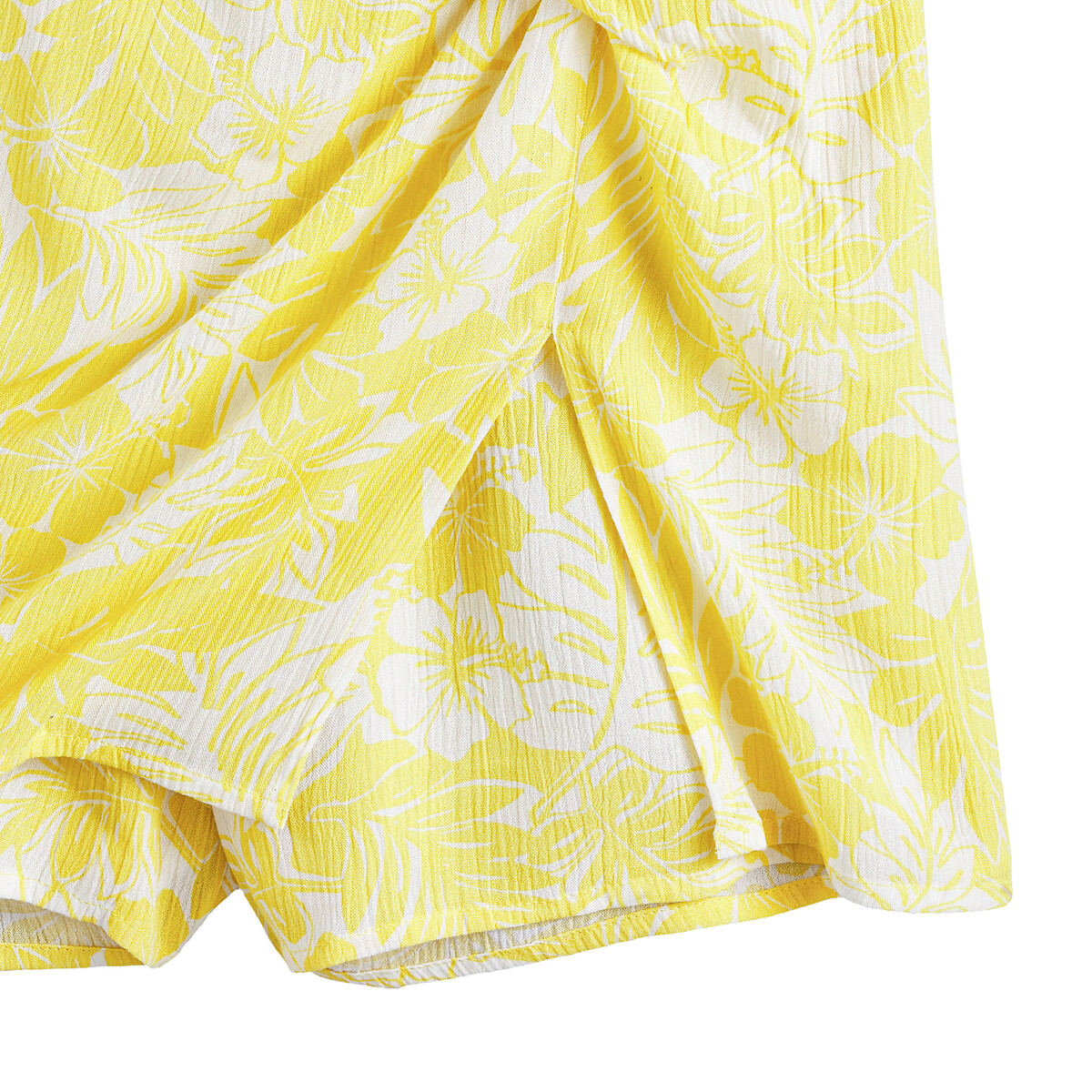 COLEÇÕES LA REDOUTE<br>Saia-shorts com estampa floral em crepe