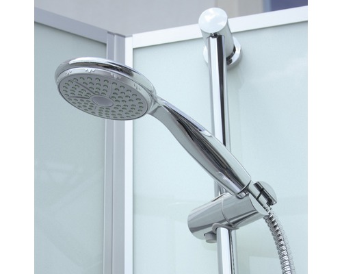 SCHULTE Korfu Express Plus complete douche-unit, 89 x 89 x 202 cm, limoengroen/natuurlijk aluminium