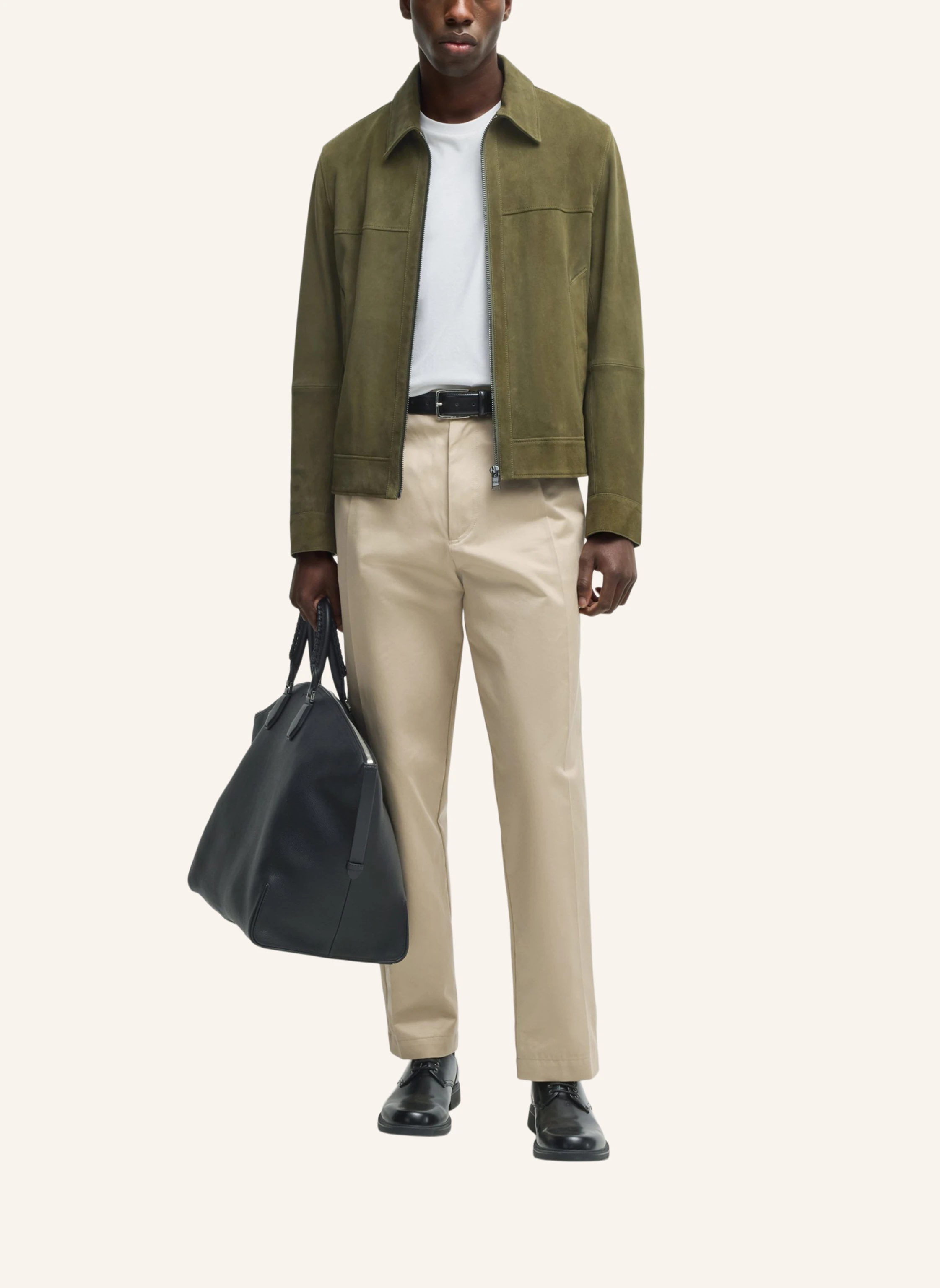 BOSS Lederjacke H-MALBANO5 Regular Fit