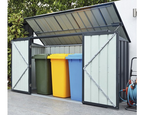 GLOBEL 7x3 bakken opbergbox, 233x95x132 cm, antraciet