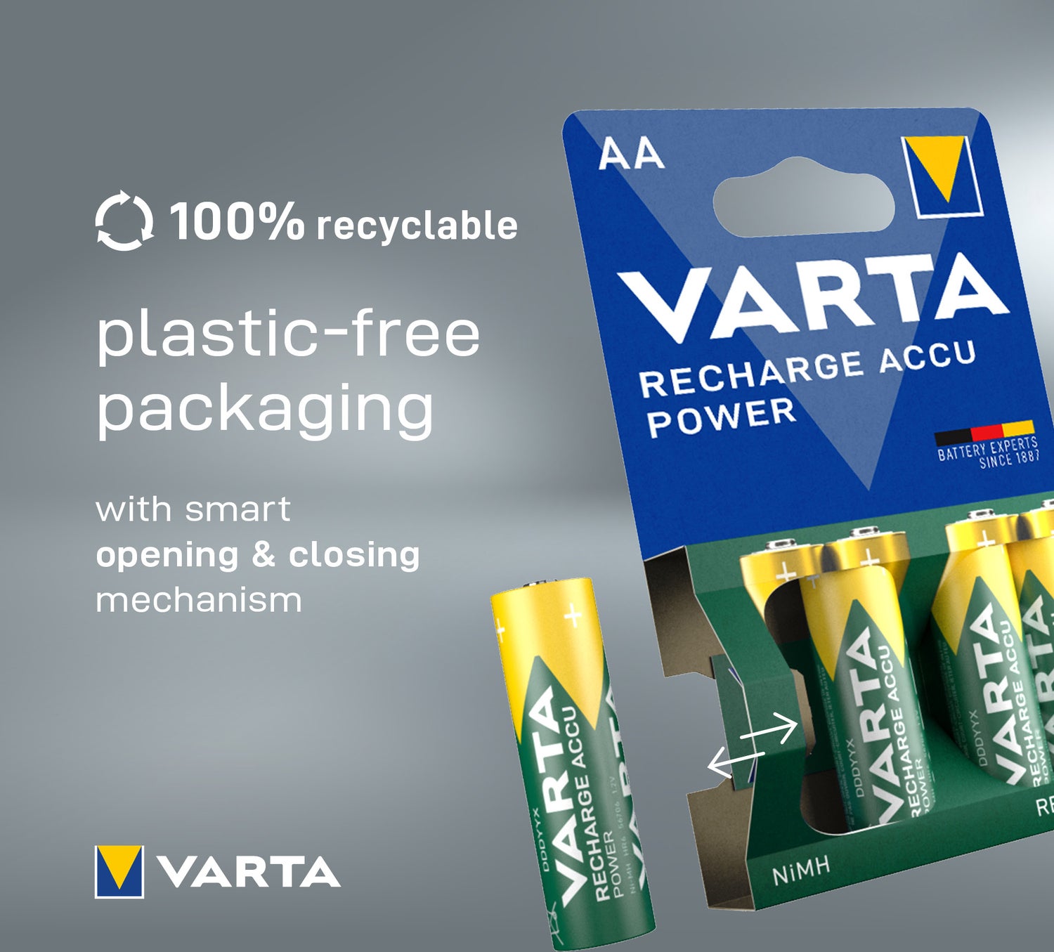 Varta AAA oplaadbare batterijAccu Power 4 stuks