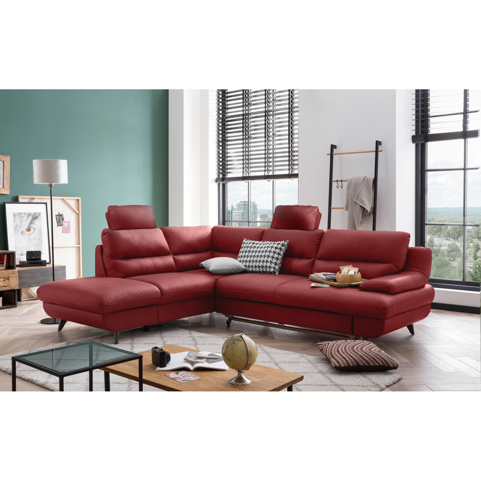 Ecksofa Pike Leder, Ottomane links cocao