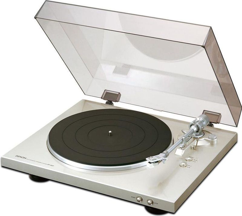 Denon - DP300FSPE2 - Platenspeler - Zwart - Aluminium