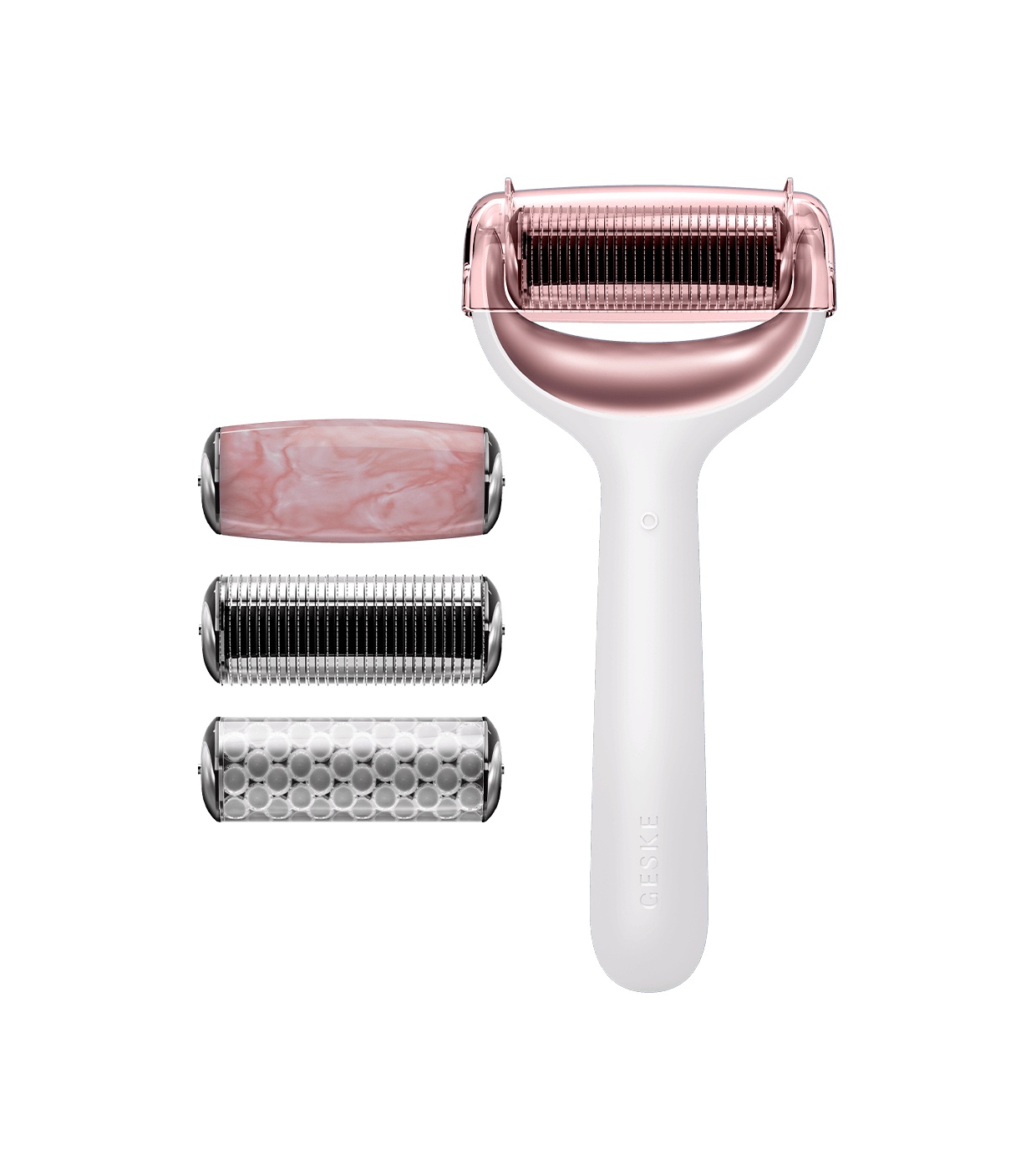 GESKE - Rolo facial e corporal com microagulhas 9 em 1 - Ouro Rosa Branco