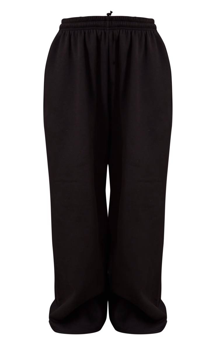 Noir Joggers Taille Haute À Jambes Extra Larges