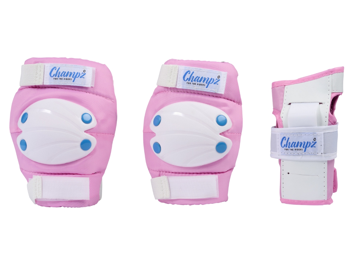 Champz Skate Bescherming Set voor Kinderen Roze/Blauw