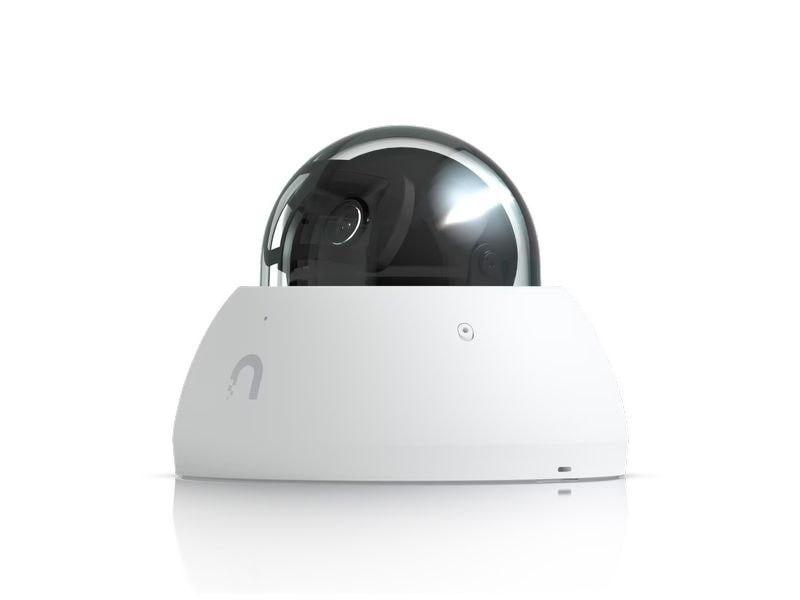 Ubiquiti Netzwerkkamera UniFi AI Dome Weiss Allwetter-feste, vandalismusgeschützte 4K PoE Dome-Kamera mit erweiterten KI-Fähigkeiten und Langstrecken-IR-Nachtsicht