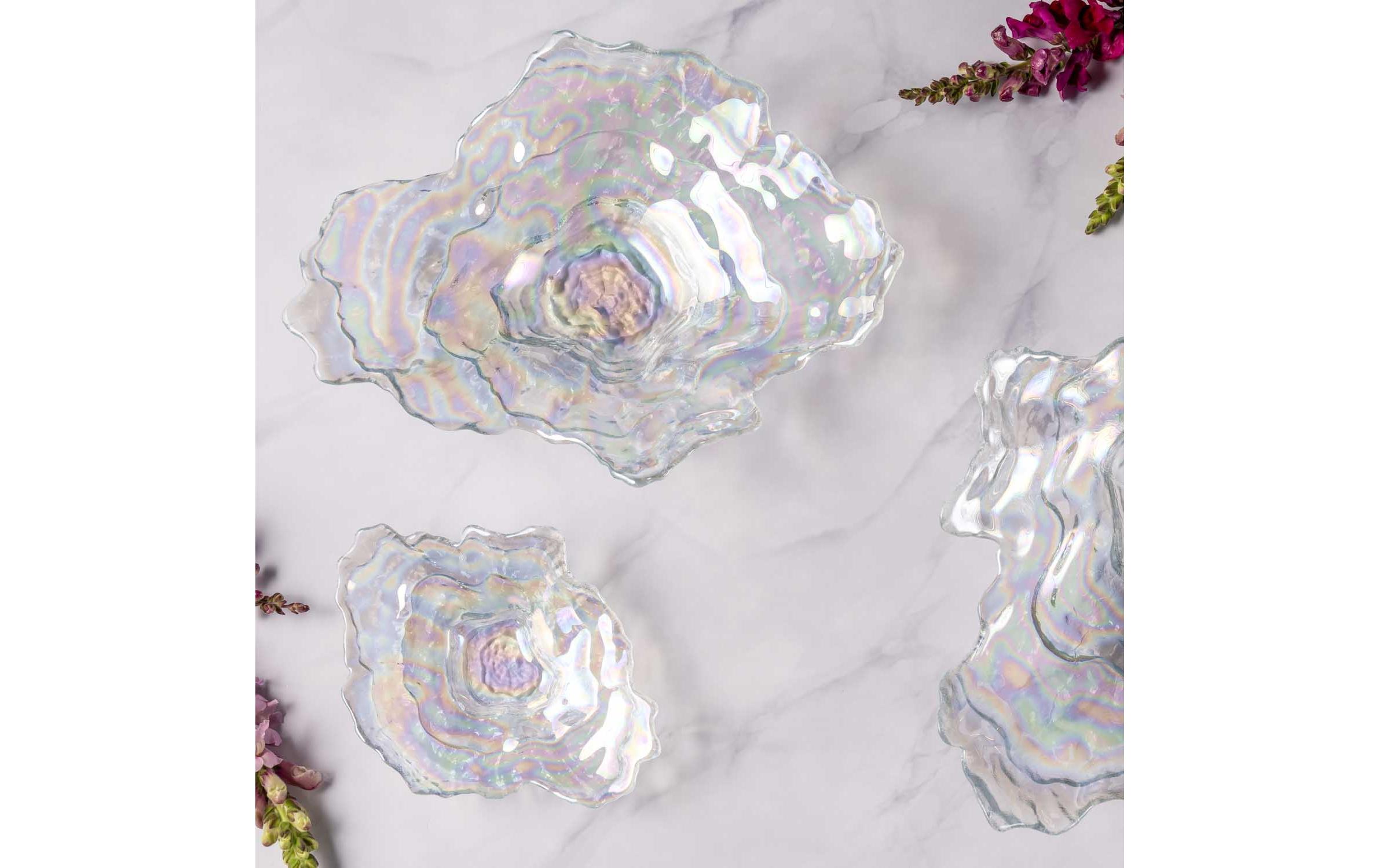 Schale Poesia 4 Stück, Transparent<br>Muschelschale
