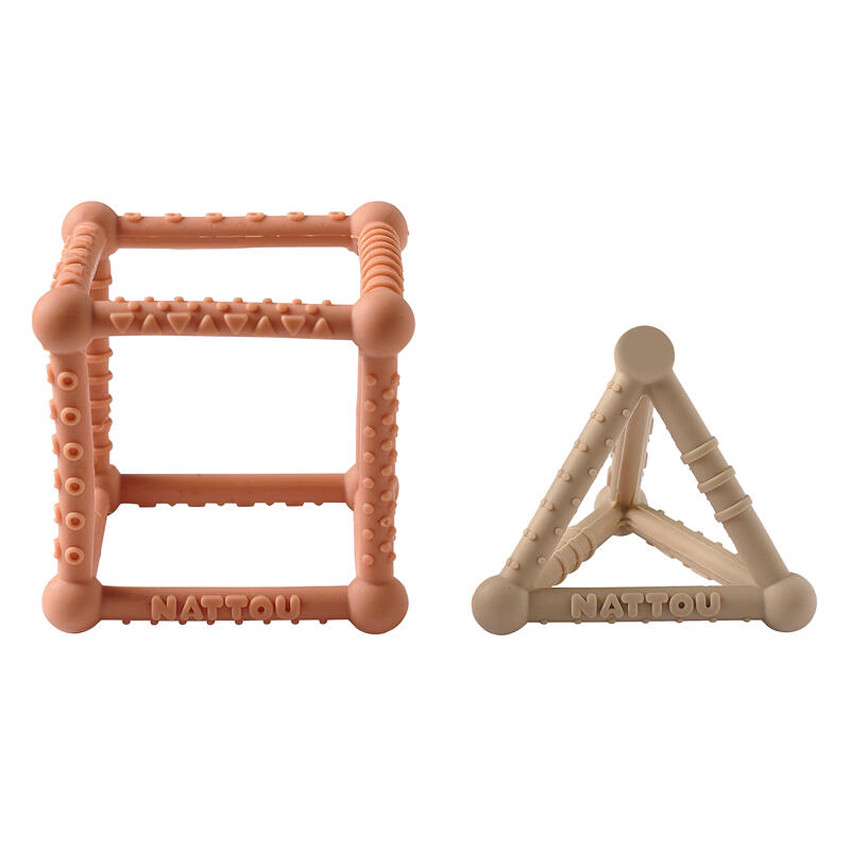 Cube d'éveil en silicone Caramel/Vanille
