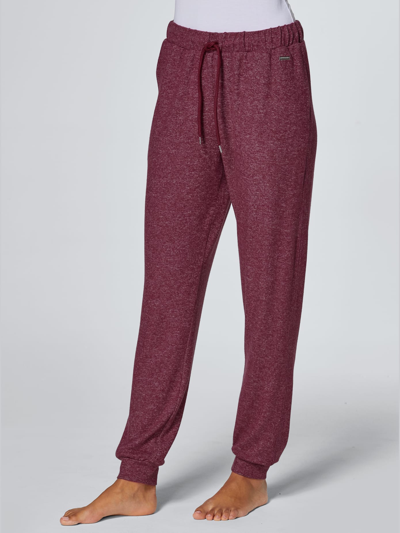 Pantalon femme effet tricot coupe décontractée