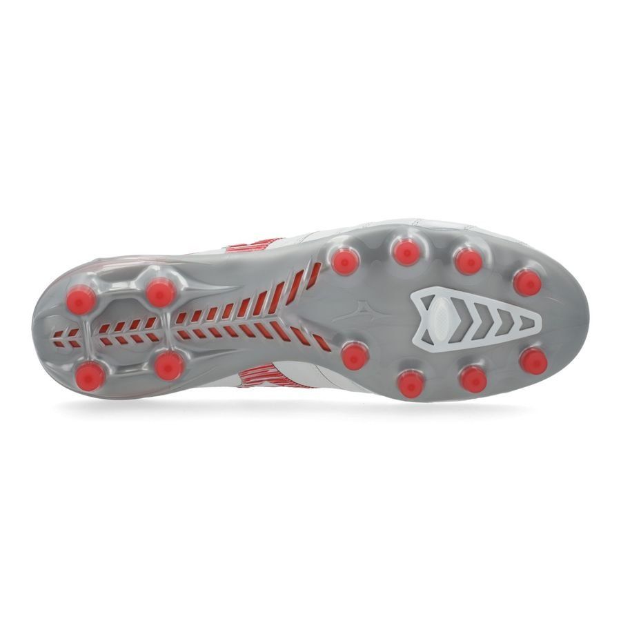 Mizuno Morelia Neo IV Beta Made in Japan FG/AG Charge - Blanc/Radiant Red