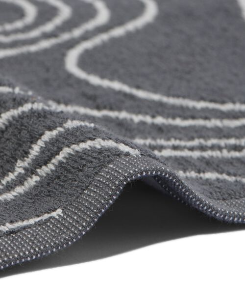 essuie-mains - 50 x 50 - coton - gris - vagues