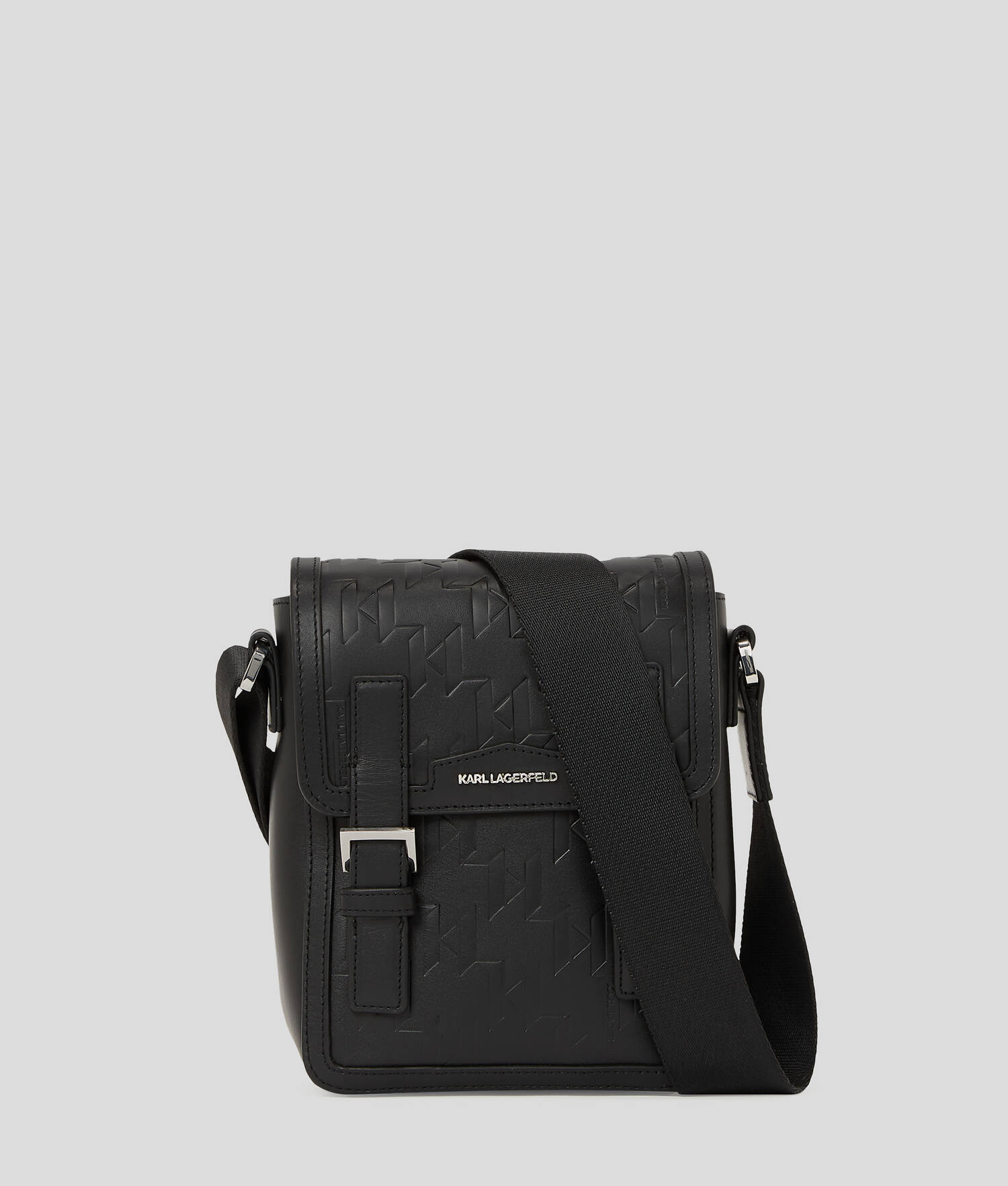 SAC BANDOULIÈRE EN CUIR K/LOOM - Noir