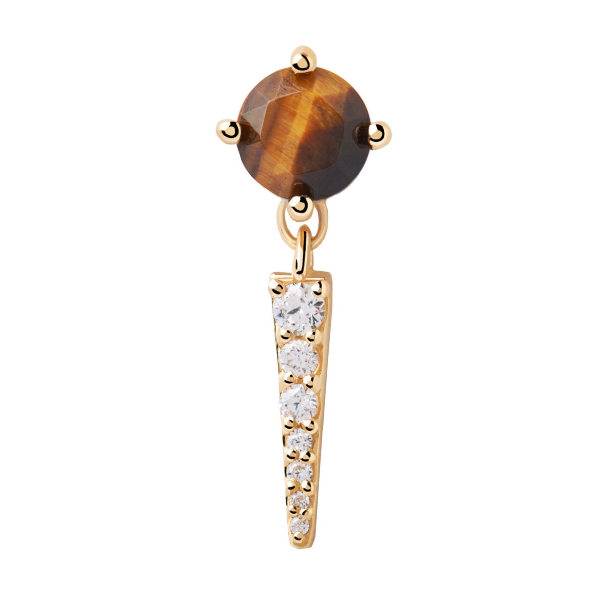 Boucle d'oreille individuelle PdPaola Yoki Oeil de tigre
