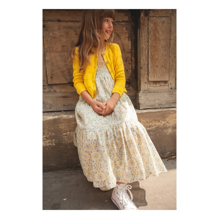 Louis Louise Cardigan Mayo Maille Ajourée | Jaune