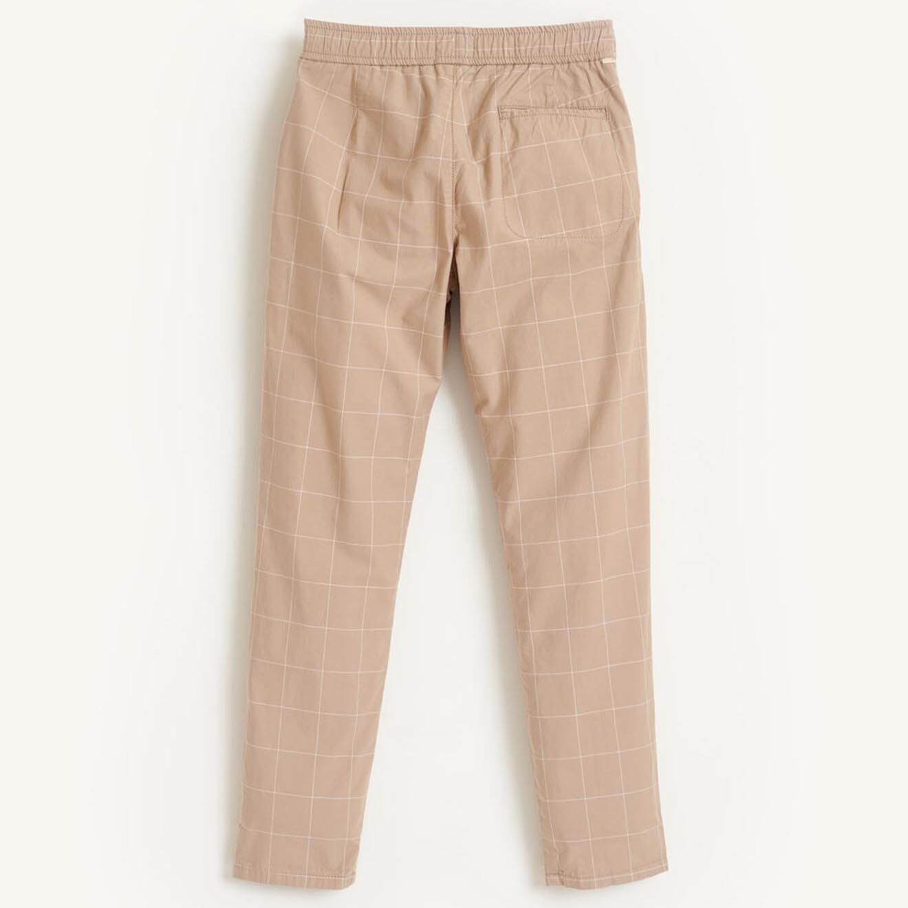 Bellerose Pantalon Pharel en Toile de coton à carreaux  beige