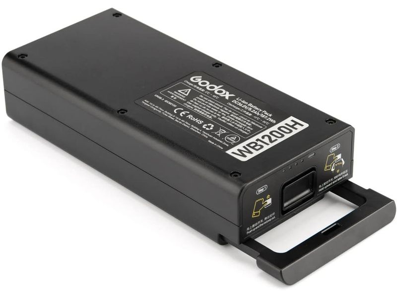 Godox Akku WB1200H für AD1200PRO Wiederaufladbarer Li-Ion-Akku mit 5200 mAh für AD1200 Pro