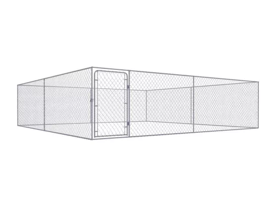Chenil extérieur cage enclos 400 x 400 x 100 cm 02_0000473