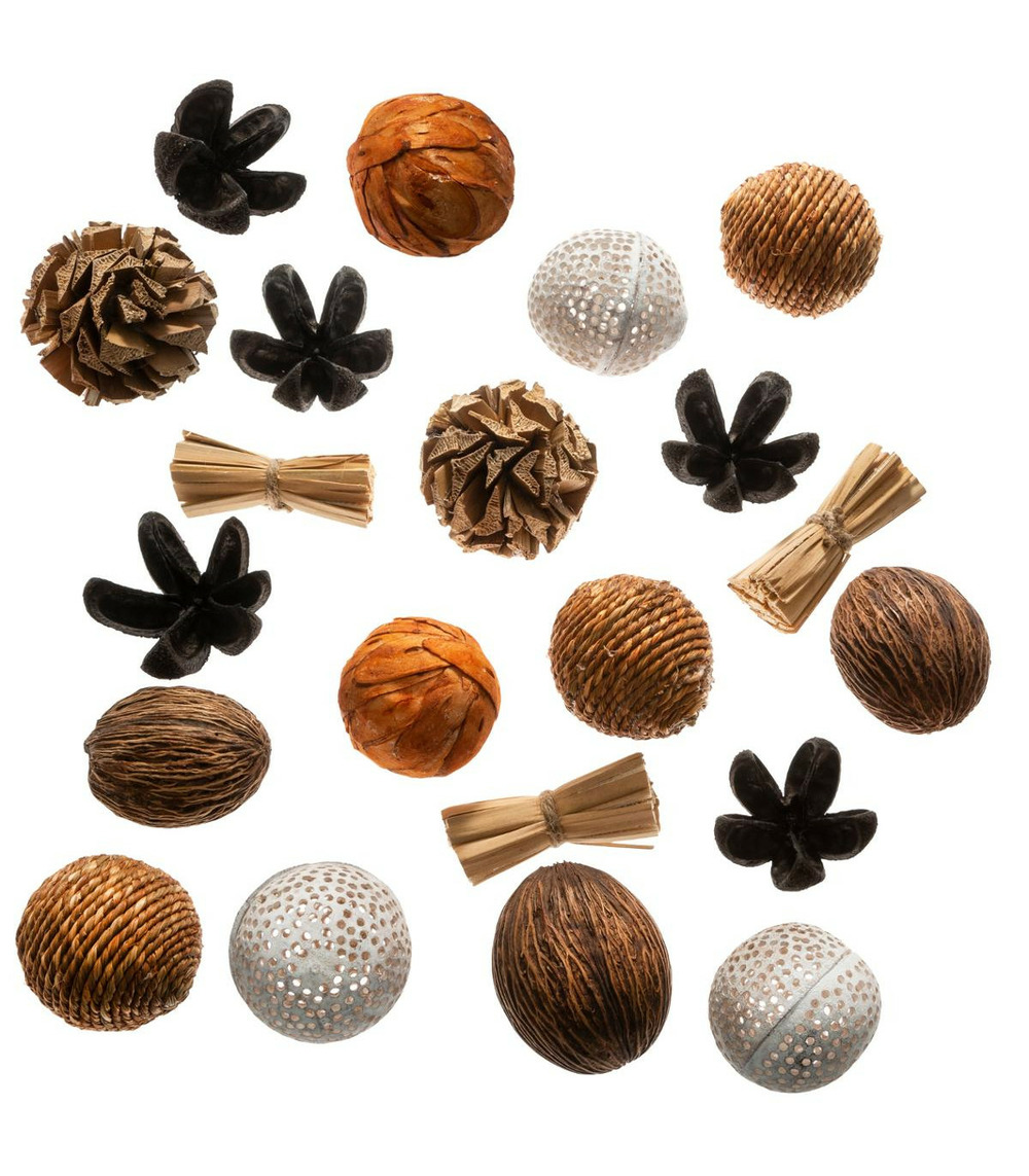 Plantes séchées set de boules décoratives
