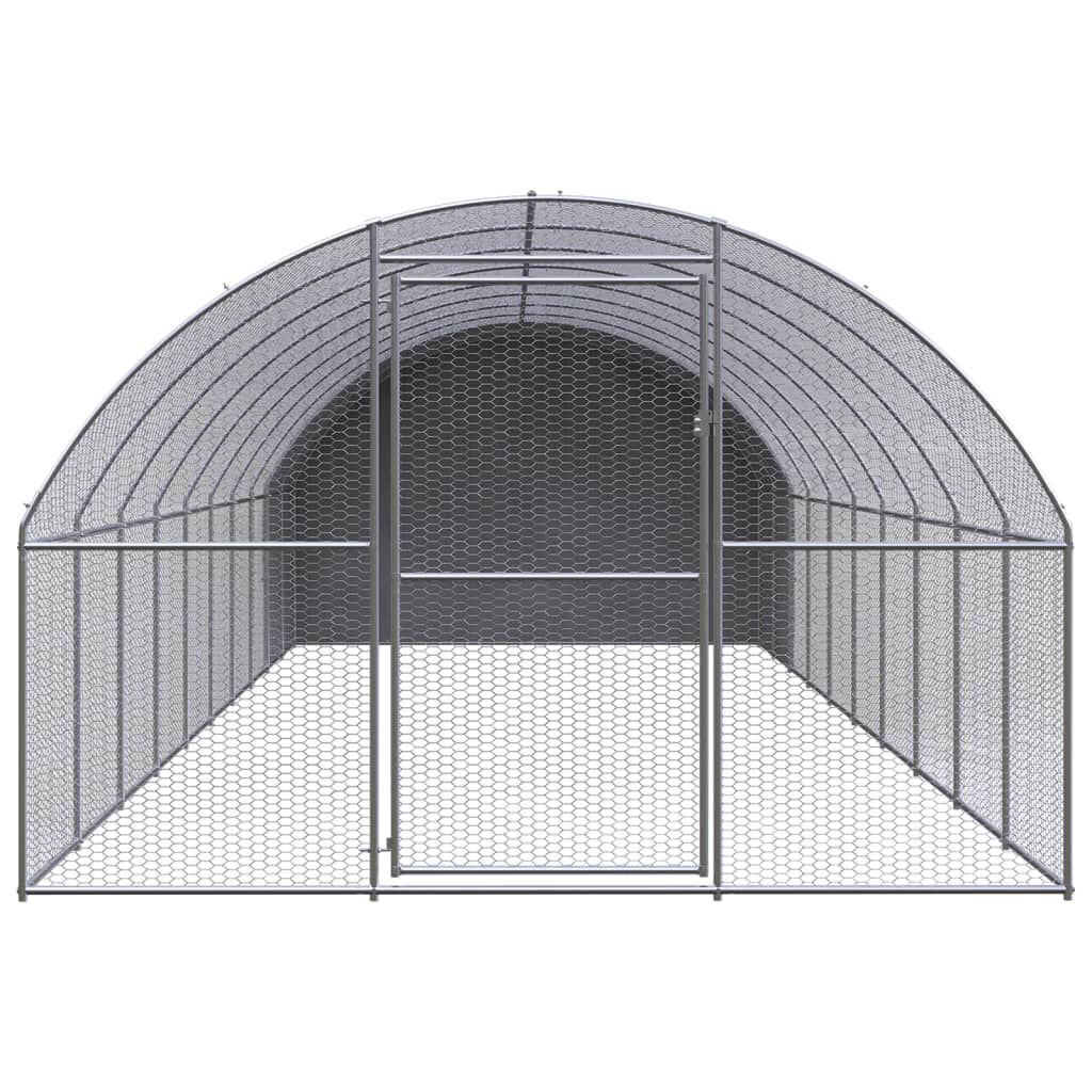 vidaXL Buitenkooi voor kippen 3x10x2 m gegalvaniseerd staal