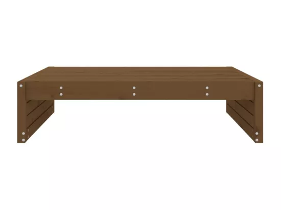 Repose-pied de jardin 120x80 cm marron miel bois de pin massif
