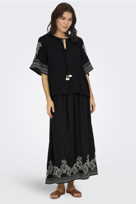 Jacqueline de Yong zwarte dames blouse