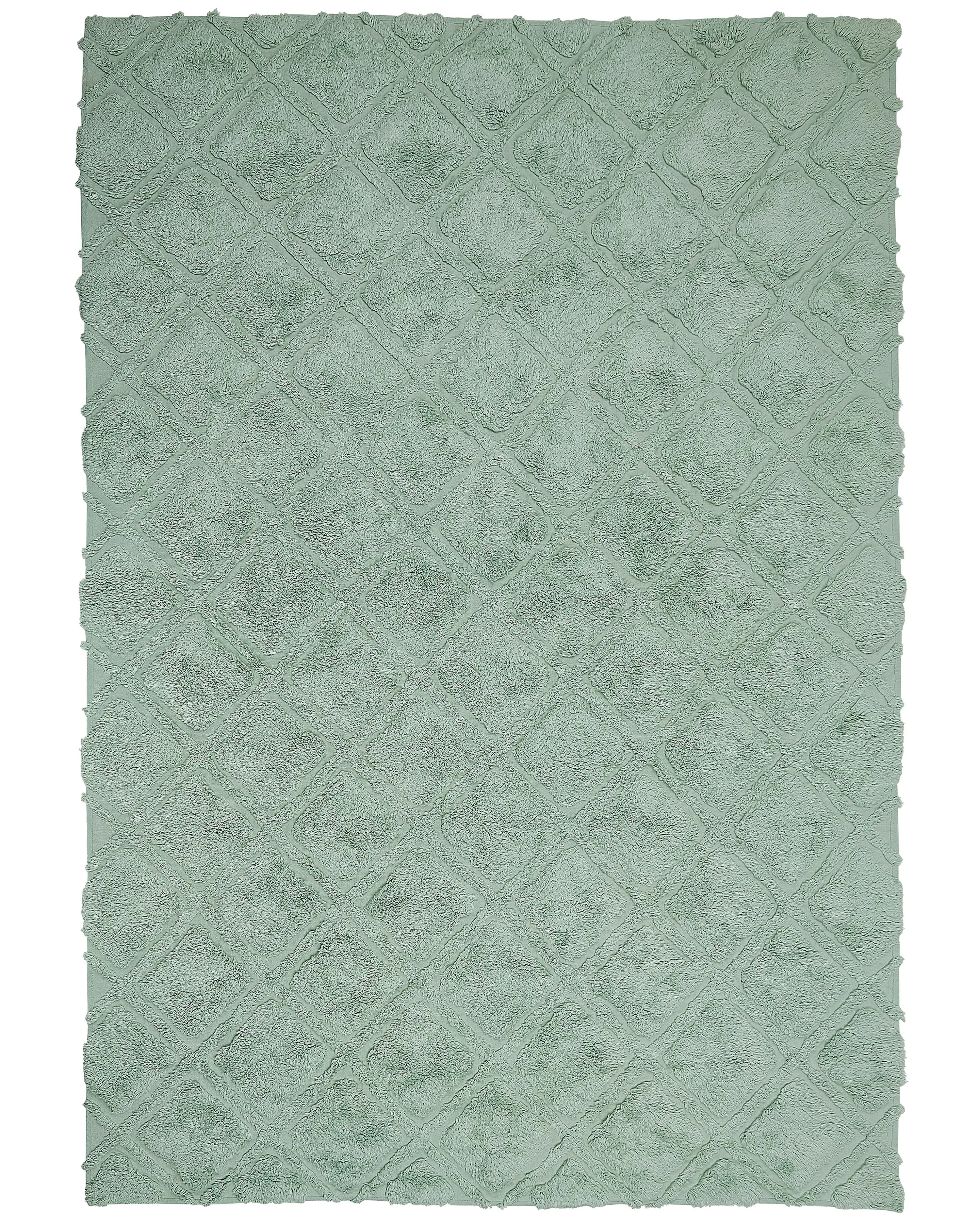 Vloerkleed HATAY Lichtgroen 160 x 230 cm Katoen