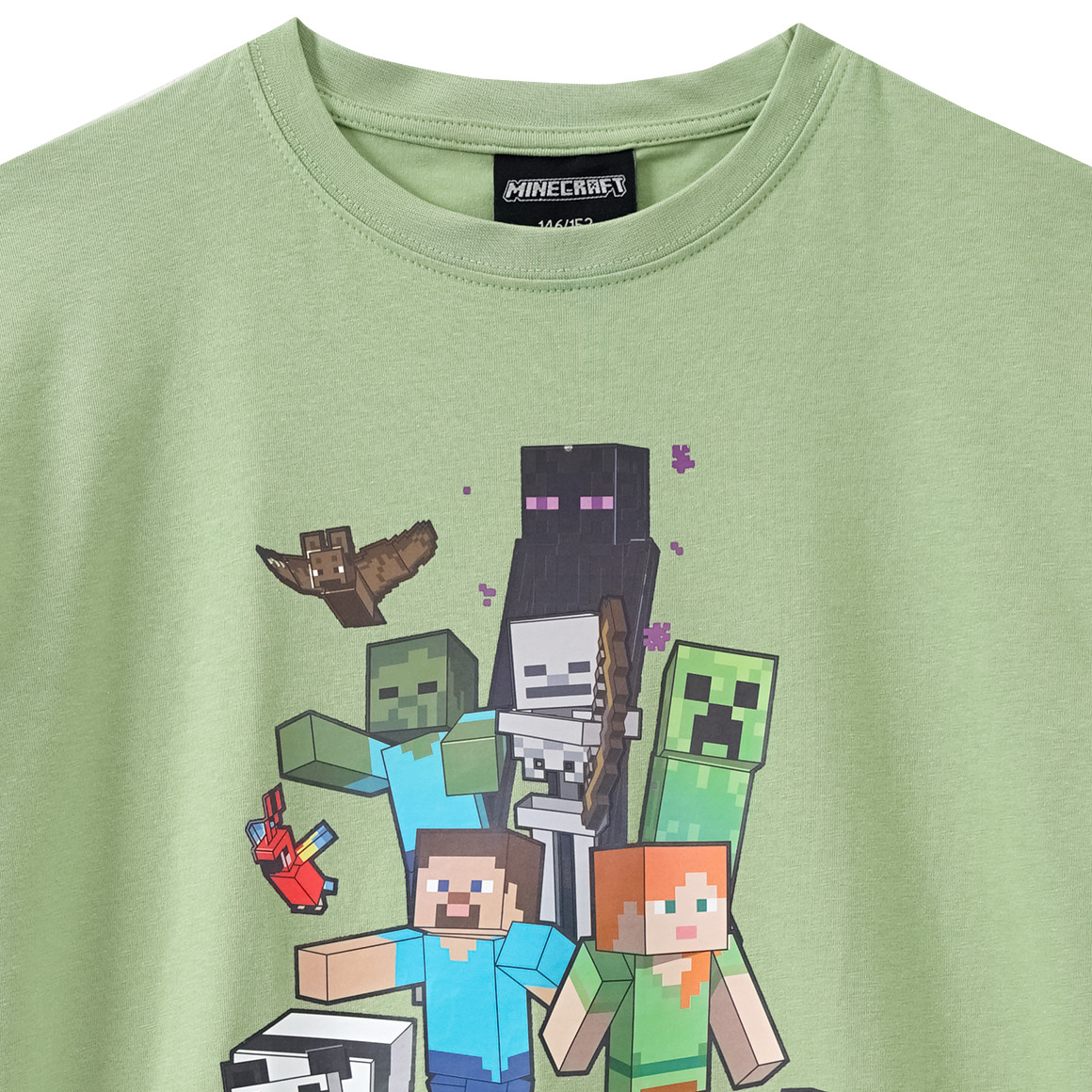 Yigga Minecraft T-Shirt mit Print hellgrün