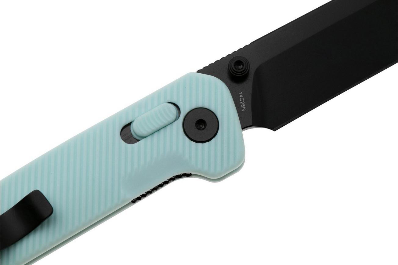 QSP Knife Penguin Glyde QS130GL-D2 PVD 14C28N, Ice Cream Blue FRN, zakmes