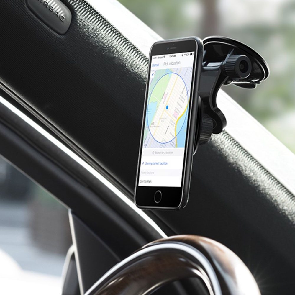360° Grad Magnet Auto KFZ Saugnapf Halterung - Schwarz