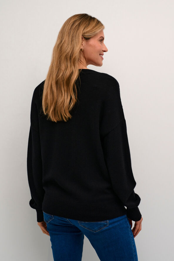 Cream CRDela Knit Pullover Pitch black