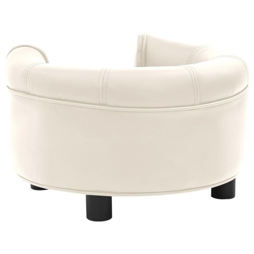 Sofá antiderrapante creme Vidaxl para cães de pequeno porte.