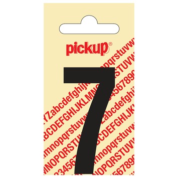 Pickup plakcijfer 7 zwart mat 60 mm