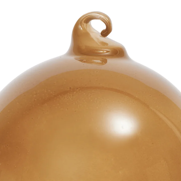 Ferm Living - Glass Baubles Weihnachtskugel, L, rosarot transluzent (3er-Set)