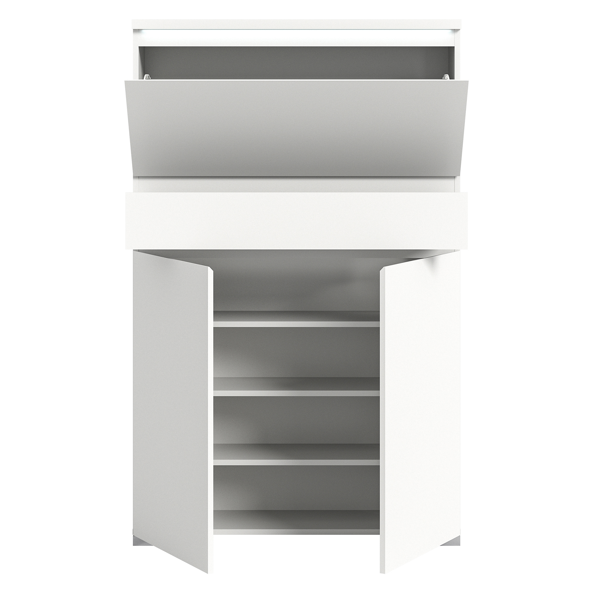 Schuhschrank SHOELOVE - weiß - 95 cm