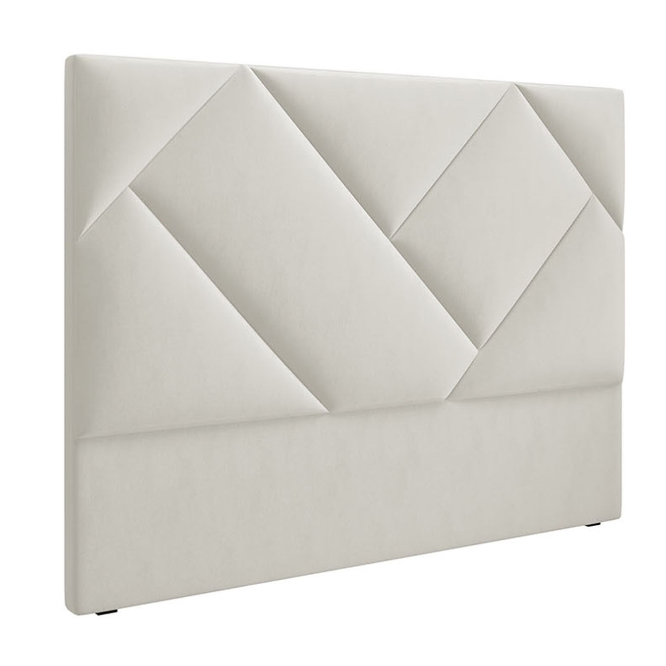 Intérieurs 86 Tête de Lit En Velours Haussmann beige clair - 140 cm
