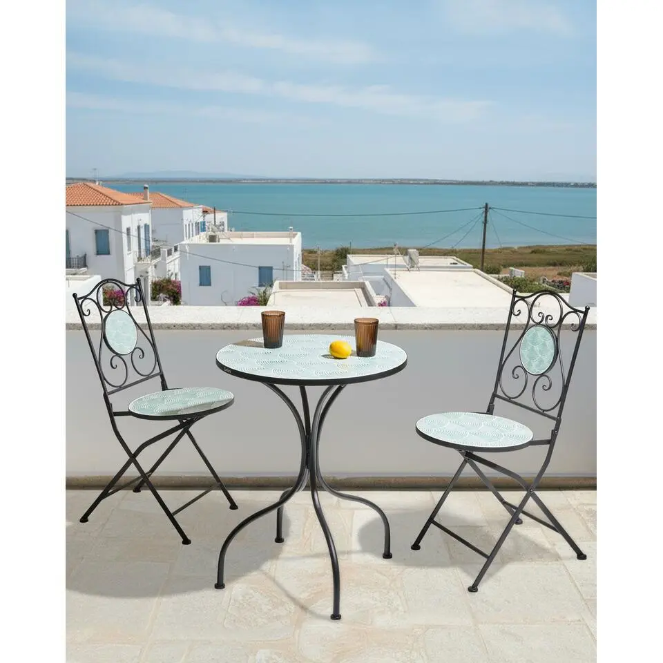 ANAPO - Set van 2 tuinstoelen - Zwart - IJzer