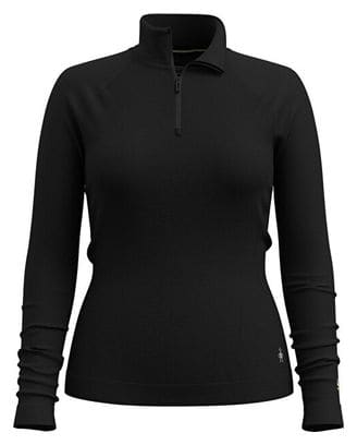 Baselayer Femme Smartwool Classic Thermal Merino 1/2 Zip Noir