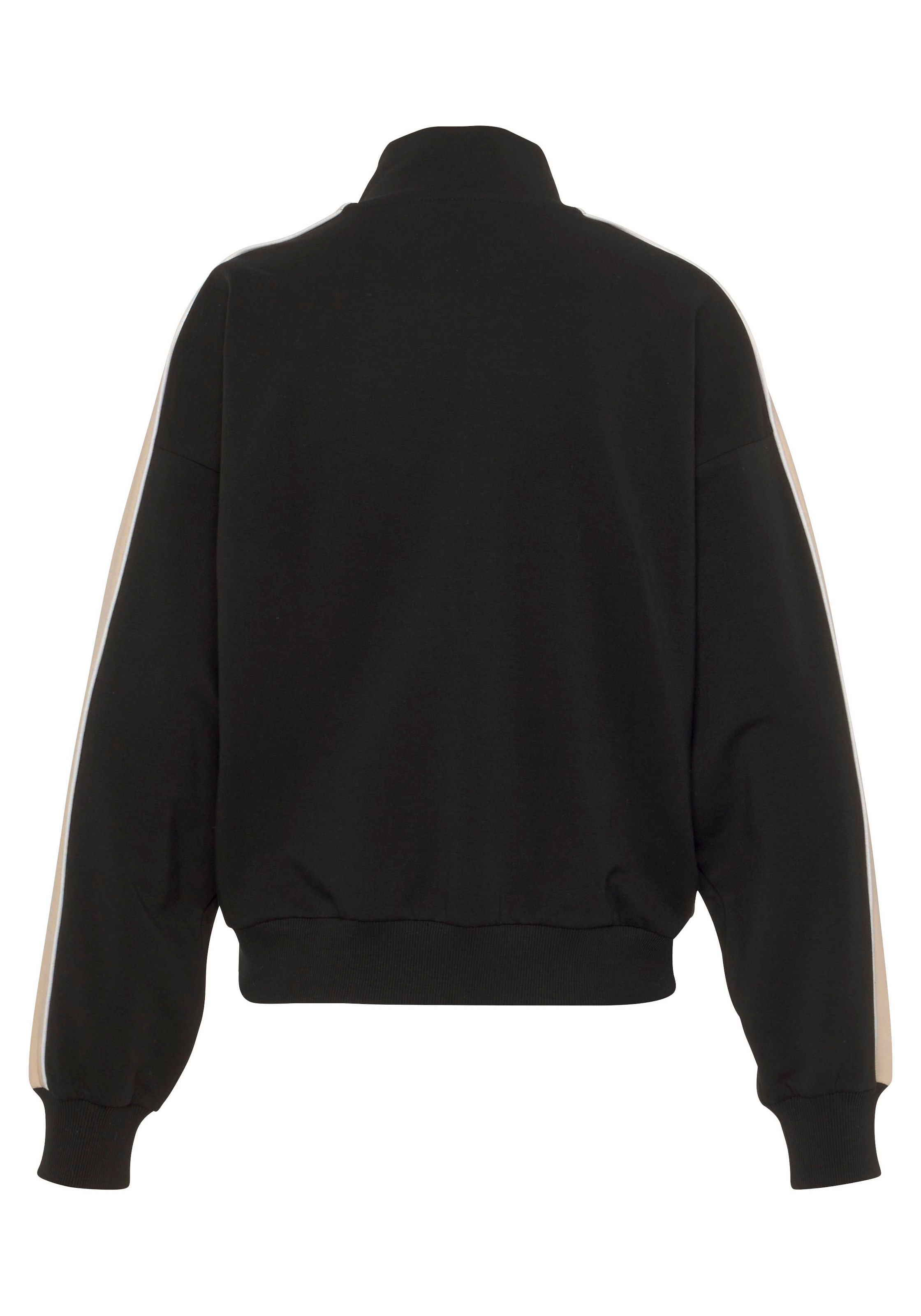 s.Oliver Sweatjacke , mit Reissverschluss und Kontrast Einsätzen, Loungewear