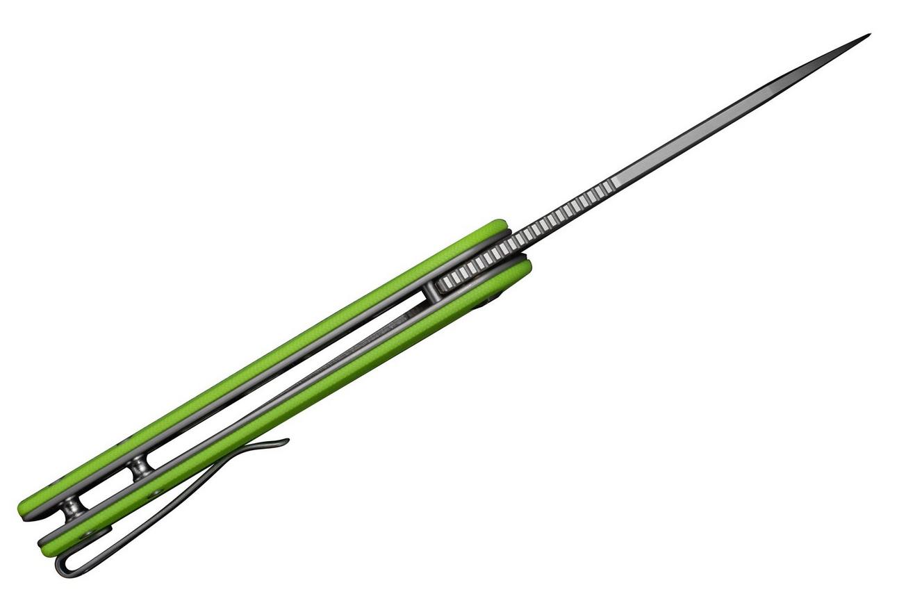 Civivi Guile C24062B-2 Satin 14C28N, Fluorescent Green G10, zakmes, Shawn Ashmore design