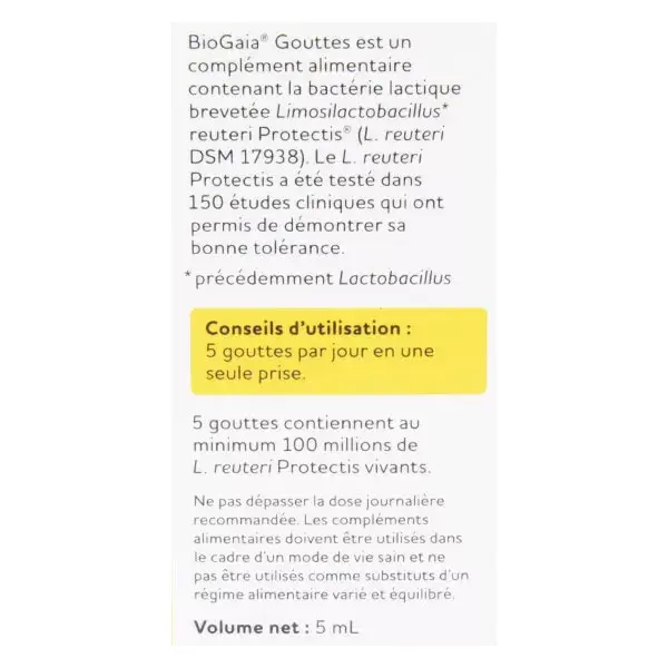 BioGaia Gotas Probióticas Lactobacillus Reuteri Protectis 5ml