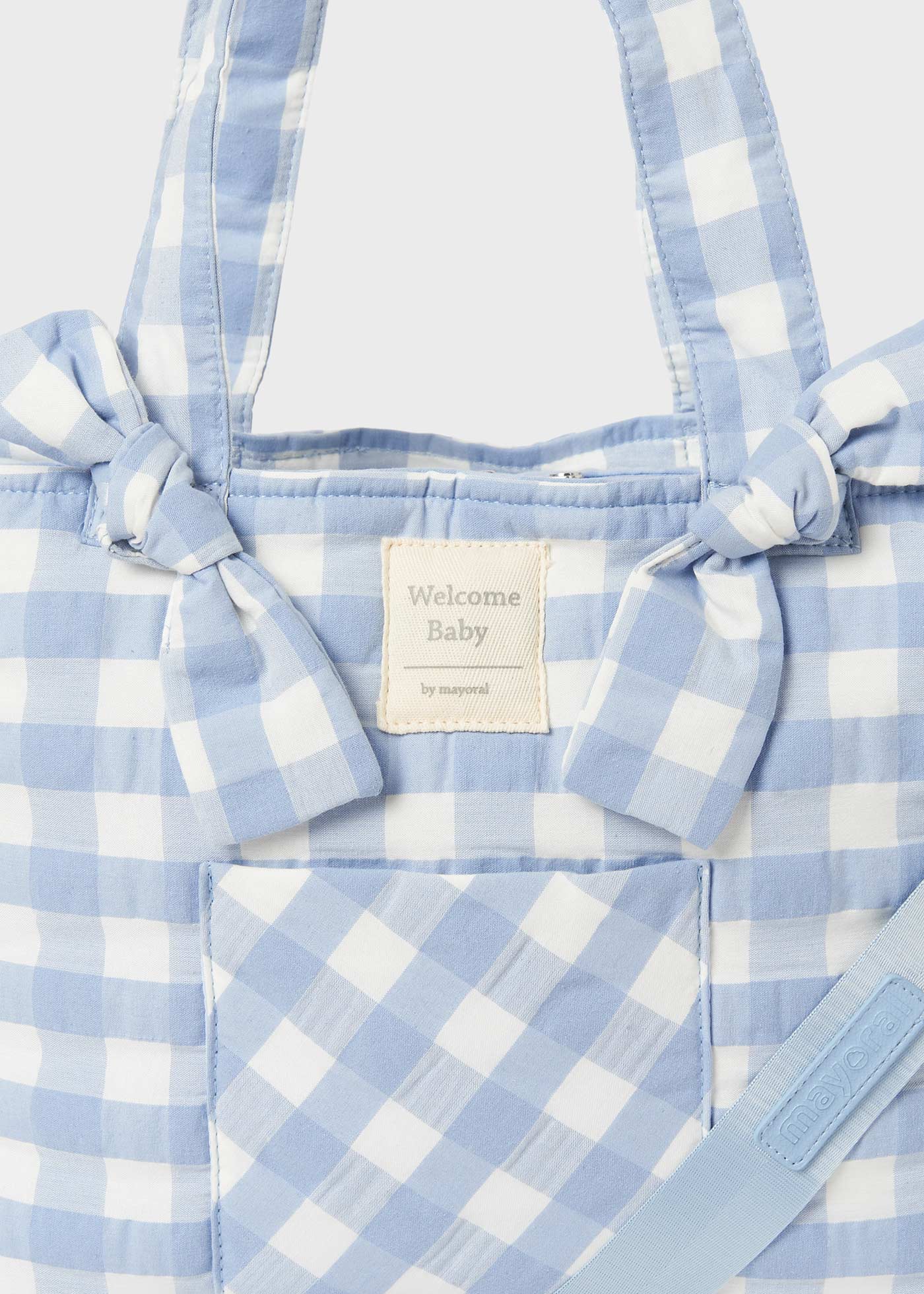 bolsa de bebê xadrez vichy