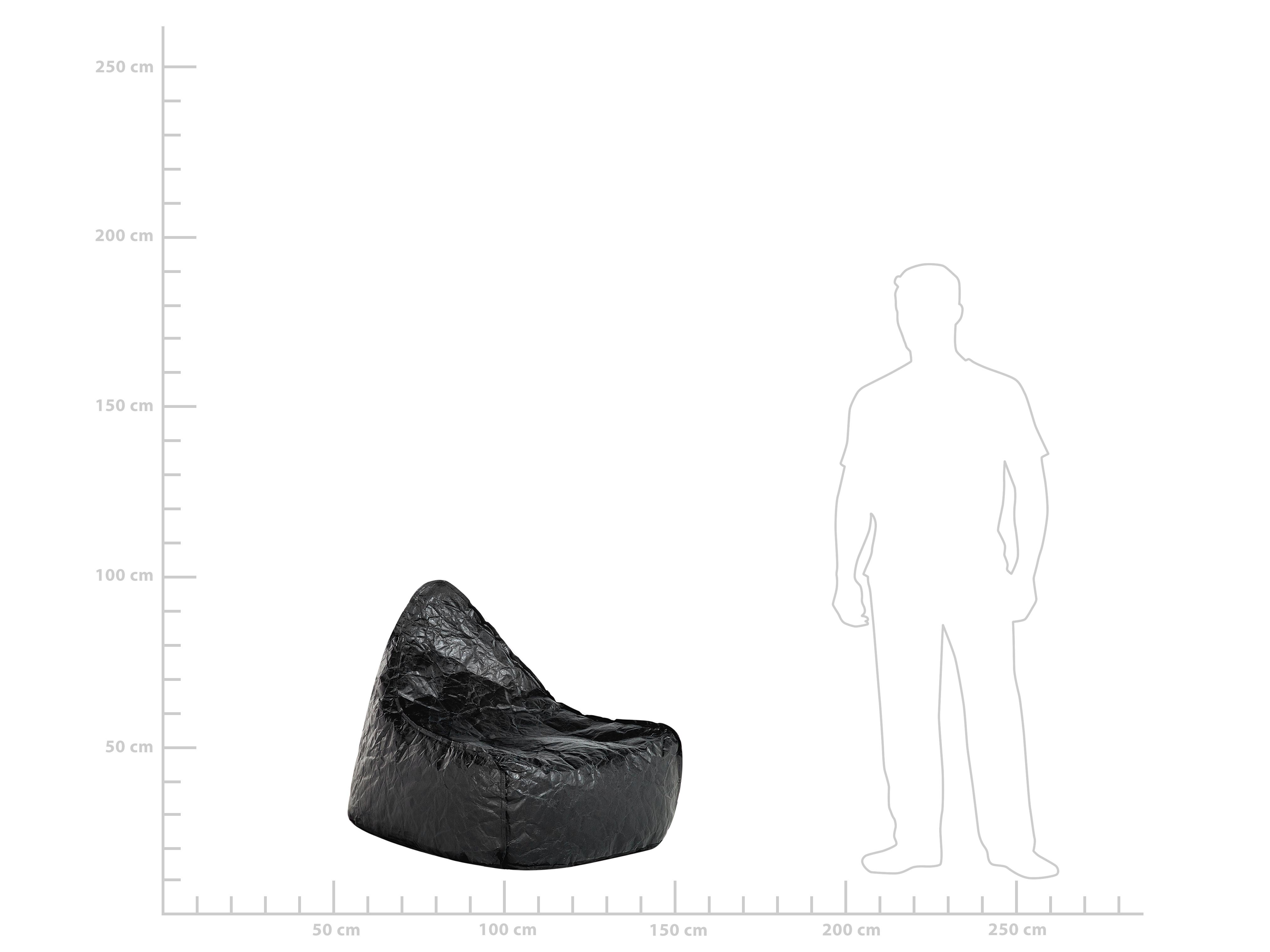 Zitzak 200 L DROP 63 cm 75 cm Zwart